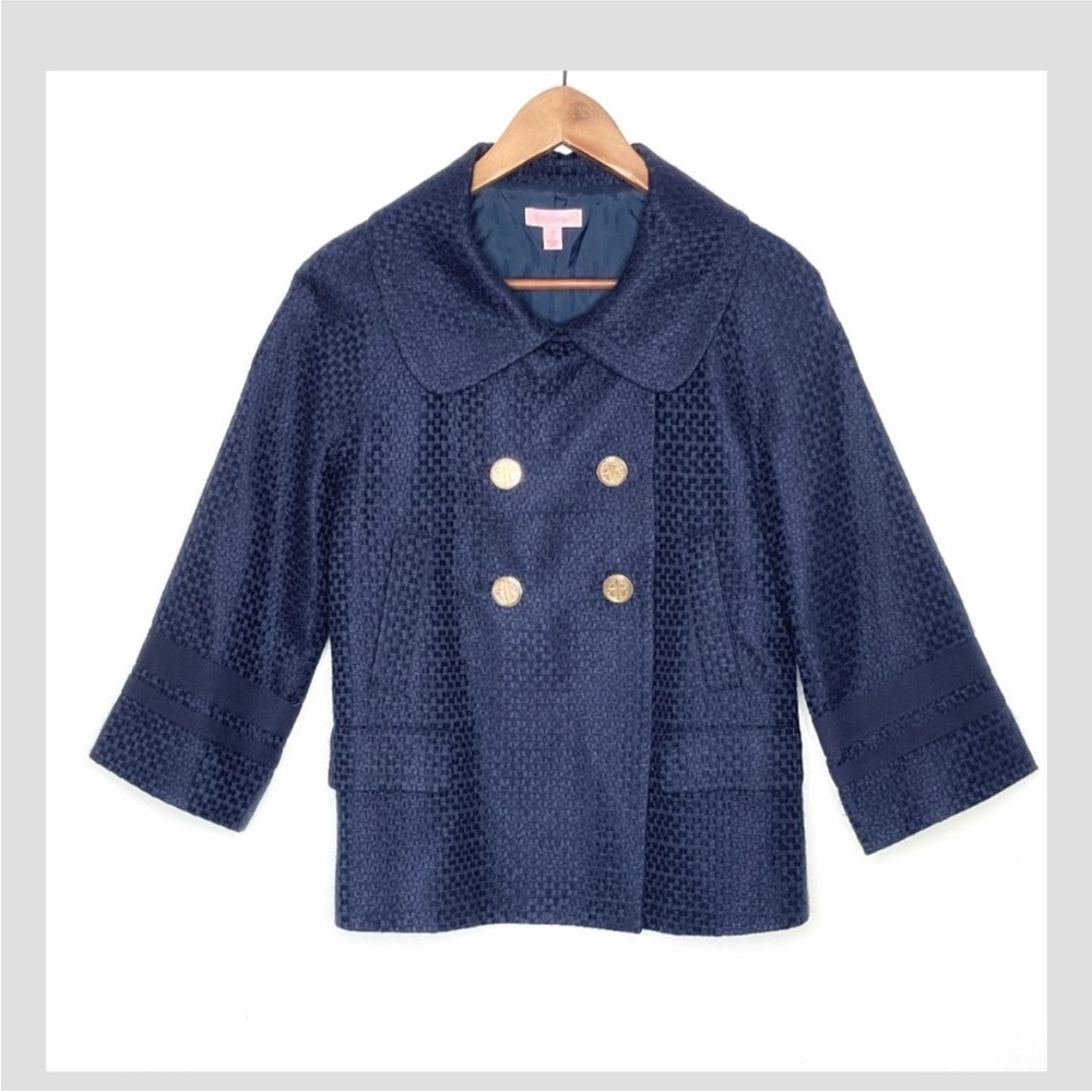 Lilly Pulitzer Textured Navy Jacket